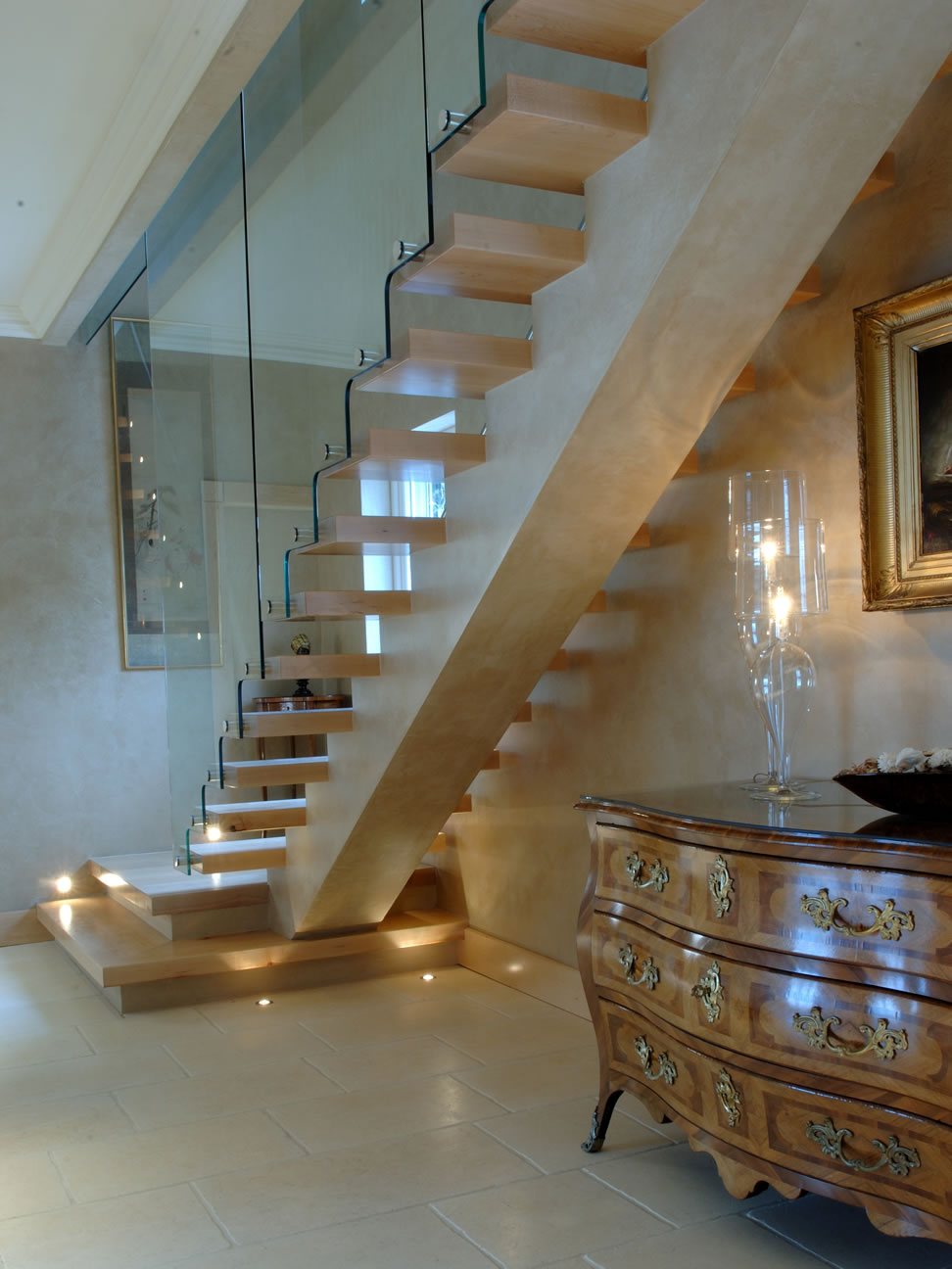 Hopper limestone - Staircase by Alan Hume and Cabinate Makers - Designworks