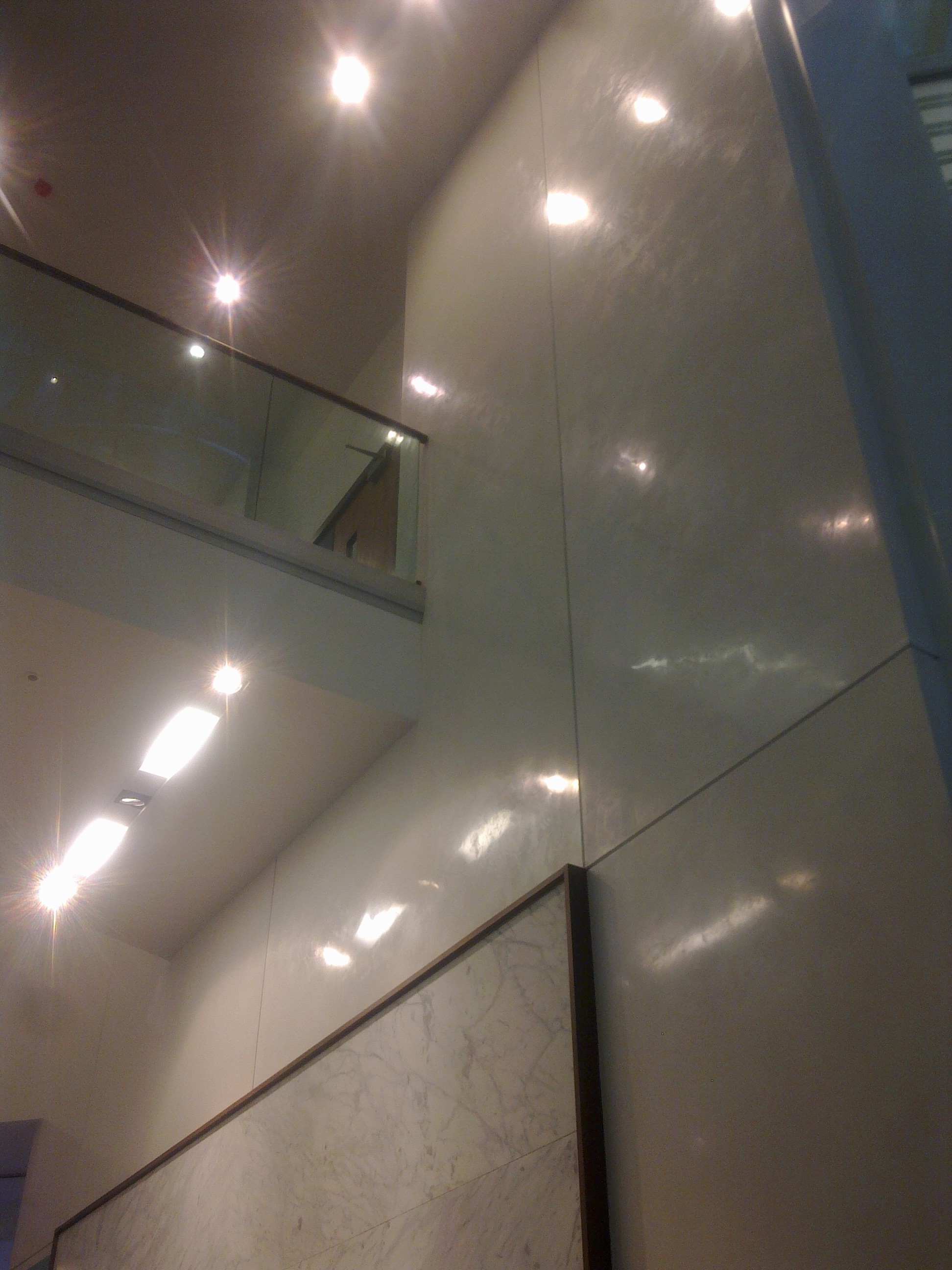 Click to enlarge - White venetian plaster, Grosvenor Building Glasgow